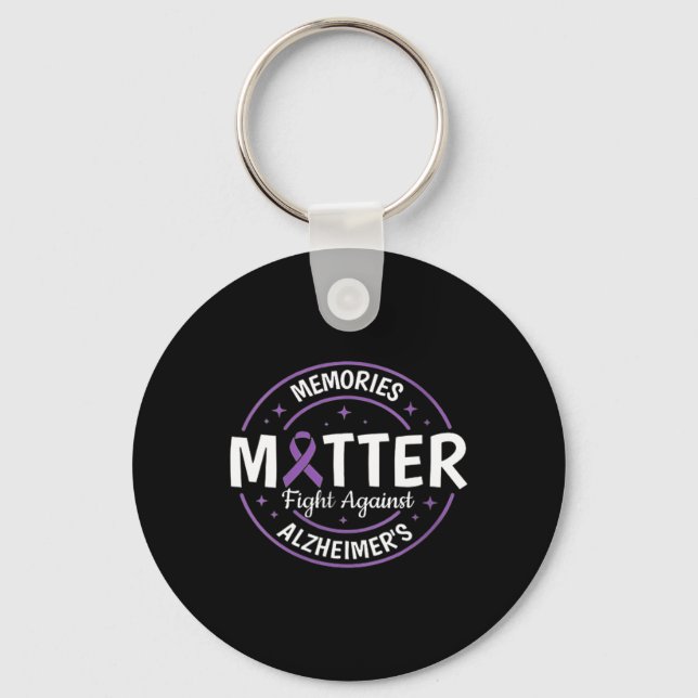 Heimerheimer Brain Awareness Memories Problem Purp Keychain (Front)
