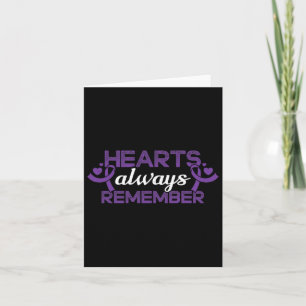 Heimerheimer Hearts Dementia Purple Ribbon Awarene Card