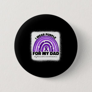 Heimerheimer I Wear Purple For My Dad Heimerheimer 2 Inch Round Button
