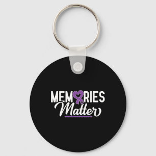 Heimerheimer Memories Problem Purple Ribbon Dement Keychain