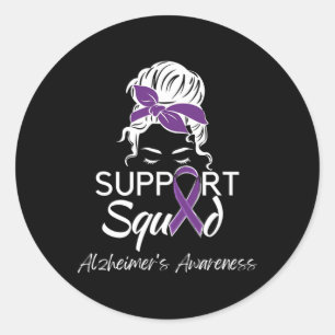 Heimerheimer Messy Bun Support Squad On Heimerheim Classic Round Sticker