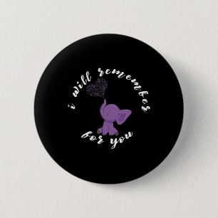 Heimerheimer Monat I Endheimer Purple Bow Elephant 2 Inch Round Button