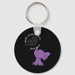 Heimerheimer Monat I Endheimer Purple Bow Elephant Keychain