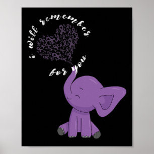 Heimerheimer Monat I Endheimer Purple Bow Elephant Poster