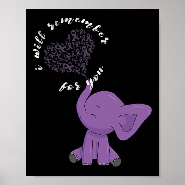 Heimerheimer Monat I Endheimer Purple Bow Elephant Poster (Front)