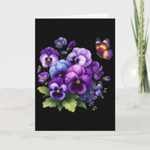 Heimerheimer Purple Floral Pansy Dementia Heimerhe Card