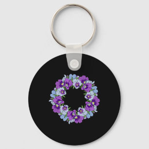 Heimerheimer Purple Floral Pansy Dementia Heimerhe Keychain