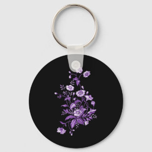 Heimerheimer Purple Floral Pansy Dementia Heimerhe Keychain