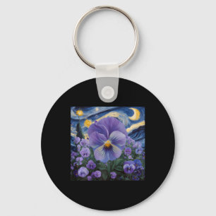 Heimerheimer Purple Floral Pansy Dementia Heimerhe Keychain