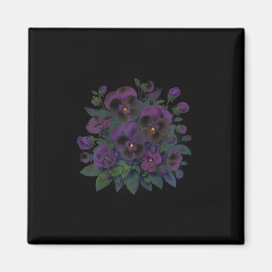 Heimerheimer Purple Floral Pansy Dementia Heimerhe Magnet