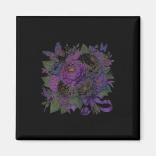 Heimerheimer Purple Floral Pansy Dementia Heimerhe Magnet