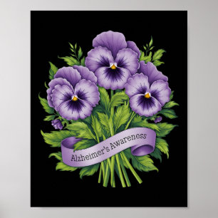Heimerheimer Purple Floral Pansy Dementia Heimerhe Poster