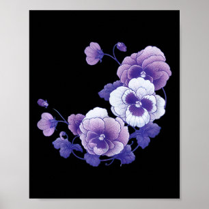 Heimerheimer Purple Floral Pansy Heimerheimer's Aw Poster