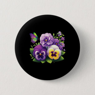 Heimerheimer Viola Floral Pansy Dementi Heimerheim 2 Inch Round Button