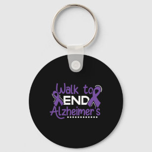 Heimerheimer Walk Dementia Warrior Purple Ribbon A Keychain