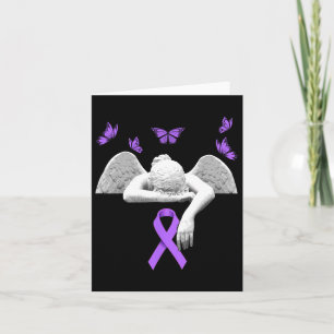 Heimerheimer's Awareness Angel Purple Ribbon Butte Card