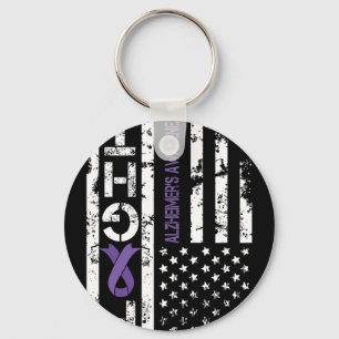 Heimerheimer's Awareness Heimerheimer Flag Usa For Keychain
