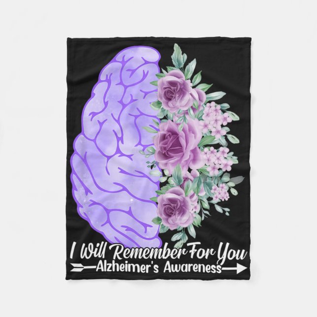 Heimerheimer's Awareness I Will Remember For You B Fleece Blanket (Front)