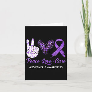 Heimerheimer's Awareness Peace Love Cure Leopard Card