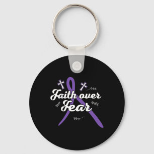 Heimerheimers Awareness Purple Ribbon Epilepsy Rel Keychain