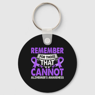 Heimerheimer's Awareness Remember For Those Purple Keychain