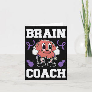 Heimerheimer's Awareness Ribbon Purple Brain Coach Card
