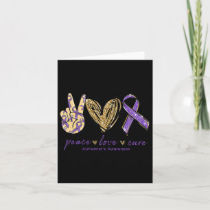 Heimerheimer's Awareness-shirt Peace Love Cure Wom Card