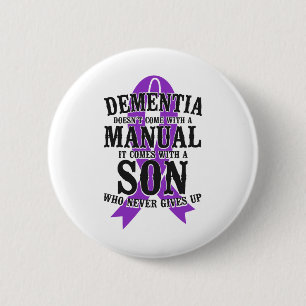 Heimerheimer's Dementia Awareness Support Dad Mom 2 Inch Round Button