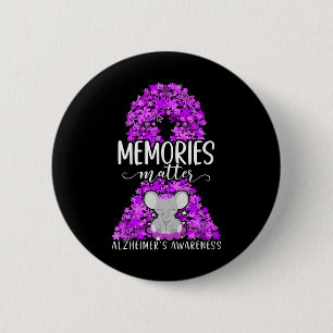 Heimerheimer's Dementia Awareness Support Elephant 2 Inch Round Button