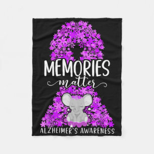 Heimerheimer's Dementia Awareness Support Elephant Fleece Blanket