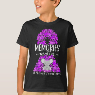 Heimerheimer's Dementia Awareness Support Elephant T-Shirt