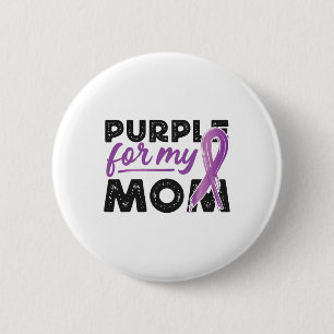 Heimerheimer's Dementia Awareness Support Mom Purp 2 Inch Round Button