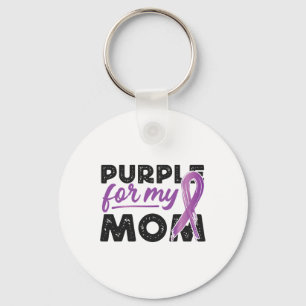 Heimerheimer's Dementia Awareness Support Mom Purp Keychain