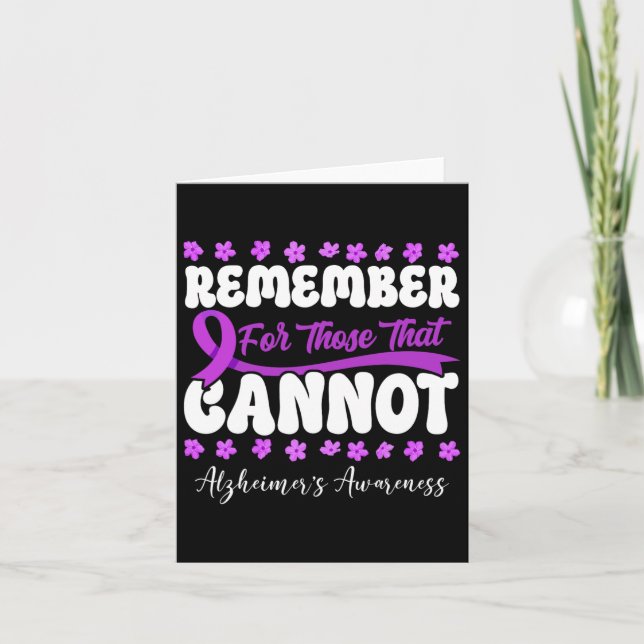 Heimerheimer's Dementia Awareness Support Remember Card (Front)