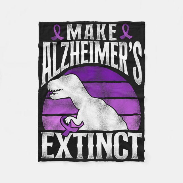 Heimerheimer's Dementia Awareness Support Vintage  Fleece Blanket (Front)