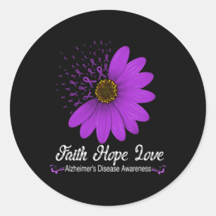 Heimerheimer's Disease Awareness Faith Hope Love P Classic Round Sticker
