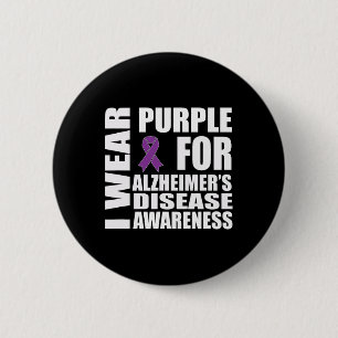 Heimerheimer's Disease Awareness Purple Ribbon Sup 2 Inch Round Button