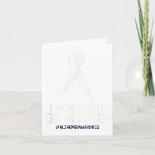 Heimers Awareness I Wear Purple For My Mom Cute Pu Card