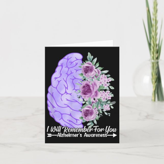 Heimers Awareness I Will Remember For You Brain Pu Card (Front)