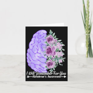 Heimers Awareness I Will Remember For You Brain Pu Card