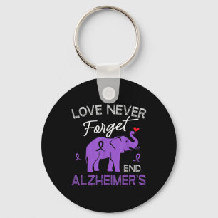 Heimers Awareness Love Never Forgets End Heimers Keychain