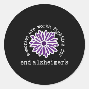 Heimers Awareness Memories Are Worth Fighting For Classic Round Sticker