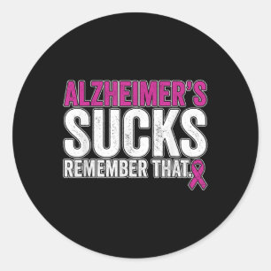 Heimers Awareness Month Purple Ribbon Gift Classic Round Sticker
