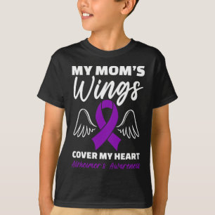 Heimers Awareness My Mom's Wings Cover My Heart T-Shirt