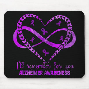 Heimers Awareness Purple Ribbon Dementia Mom Dad G Mouse Pad