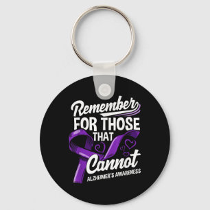 Heimers Awareness Purple Ribbon Supporter Heimers  Keychain