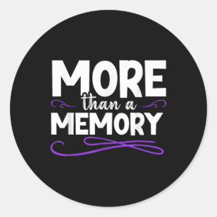 Heimers Awareness Ribbon Disease Dementia I Wear P Classic Round Sticker