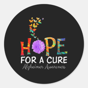 Heimers Awareness Shirt Hope For A Cure Clic Gift  Classic Round Sticker