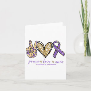 Heimers Awareness-shirt Peace Love Cure Women Mom Card