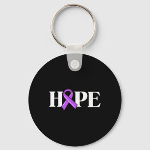 Heimers Shirt For Women Purple Ribbon Awareness Ho Keychain